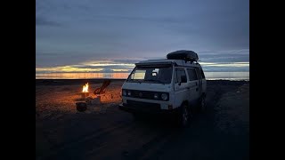 Coastal Campout: Vanagon Life Under a Stunning Sunset!