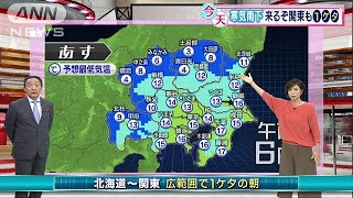 寒気南下　来るぞ関東も1ケタ　今村涼子の「今天」(17/09/28)