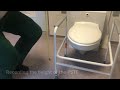 fitting and adjusting a free standing toilet frame