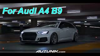 Autunik.com - Audi A4 B9 Upgrade Parts - Honeycomb Grille, Fog Light Covers, Mirror Covers