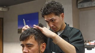 💈Scissors-Only Transformational Haircut by Traditional Japanese Barber #asmr #scissorhaircut