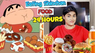 Eating Like SHINCHAN For 24 Hours | Eating Shinchan Favourite Food For 24 Hours Challenge