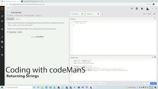 (Archived) Codewars 8 kyu Returning Strings JavaScript