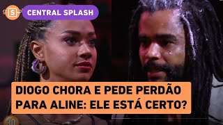 DIOGO ESTÁ CERTO? BBB 25: Brother CHORA e pede PERDÃO para Aline pelo paredão, mas fãs DISCORDAM!