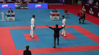 2022 Konya // Cadet Kumite Male 70+ kg: GHAZOUANI RAYEN (TUN) vs PEREUDA MATVII (UKR)