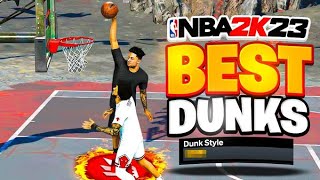 BEST DUNKS & ANIMATIONS ON NBA 2K23! HOW TO GET THE BEST DUNK PACKAGES ON NBA 2K23