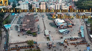 Kumbakonam Busstand and Railway Station drone view | kumbakonam district | kumbakonam ariel view