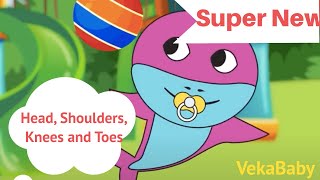🦈Baby Shark Head and Shoulders Toddler Songs & Nursery Rhymes for Babies I SHARK ADVENTURES I