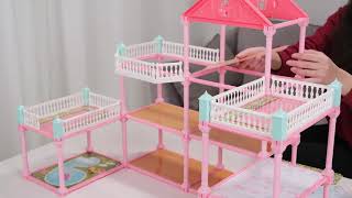 Dollhouse Building Toys with Figures and Furniture