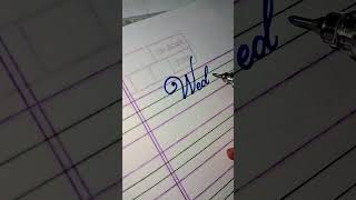 How to Write Wednesday ✍️ #calligraphy #youtubeshorts #trending #art #shorts #lettering