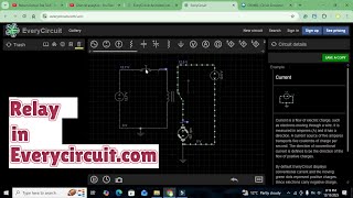 Simulation of relay in every circuit.com online simulator | How to use relay in every circuit.com