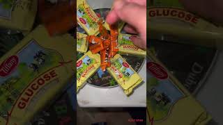 Filling platter with sweet Glucose biscuits \u0026 sweet Nezline candy #asmr #satisfying #shorts #candy