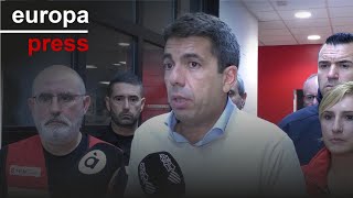 Mazón dice que aún no hay confirmación de pérdidas humanas por la DANA en la C.Valenciana