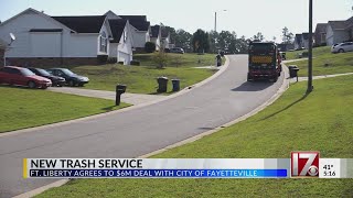 City of Fayetteville in charge of trash pick-up in Ft. Liberty