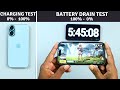 iPhone 16 BGMI Battery Drain Test 100% - 0%  || iPhone 16 Charging Test 0% - 100%