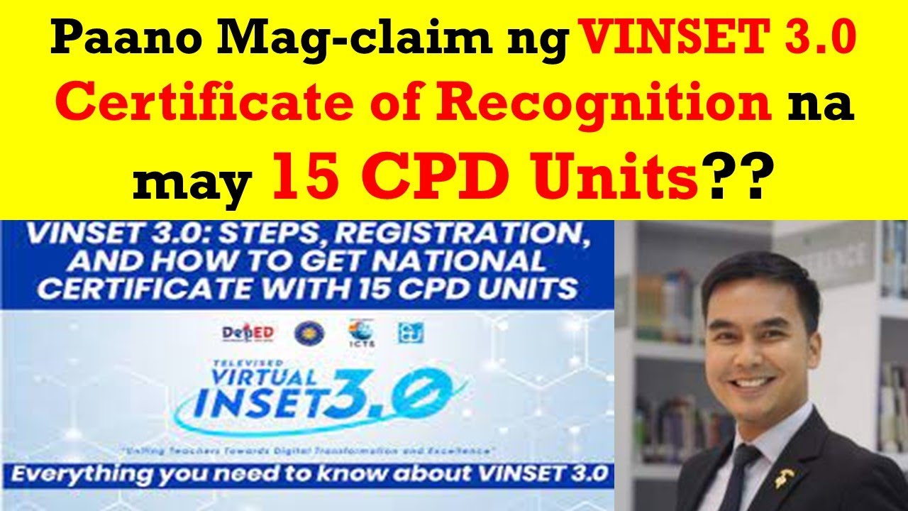 VINSET 3.0 (Paano Mag-claim Ng VINSET 3.0 Certificate Of Recognition Na ...