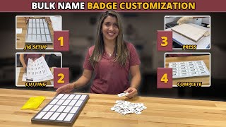 Bulk Name Badge Customization | Sublimating Unisub Products With Jigs