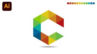 C Modern Letter Logo Design In Adobe Illustrator Tutorial 2024 | #logodesign  #graphicdesigner