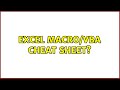 Excel Macro/VBA cheat sheet?