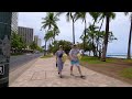 waikiki walk people watching on the street in honolulu hawaii 4k