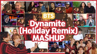 BTS (방탄소년단) Sing "Dynamite" with me (Holiday Remix) reaction MASHUP 해외반응 모음