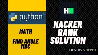 Python Math - Find Angle MBC