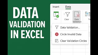 Excel Data Validation | Prevent Wrong Inputs Easily | Excel Dropdown List #excel #exceltutorial