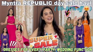 Myntra republic day sale haul | wedding,party fits | upto 80% off | edgyetika | #myntra #myntrahaul