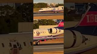 むすび丸、見事に着陸＆逆噴射！Bombardier CL-600-2C10(CRJ-702ER) 大阪国際（伊丹）空港 #Shorts