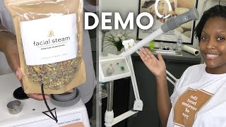 How to Use a  Facial Steamer with Herbs + DEMO | For Solo Estheticians