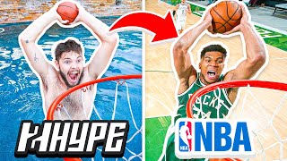 Recreating Insane NBA Trick Shots In The Pool!