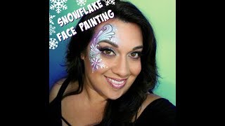 Snowflake face painting tutorial