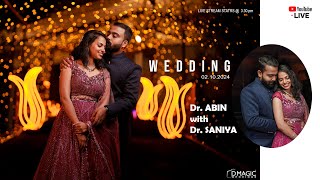 Dr. ABIN ❤ Dr. SANIYA //Wedding Ceremony Live // 02.11.2024// 3.30 pm onwards