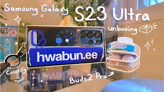[unboxing 📦] samsung galaxy s23 ultra + casetify accessories 💙 . camera test 📷  4K