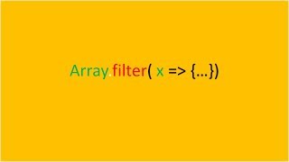 ES6 tutorial - Filter Method