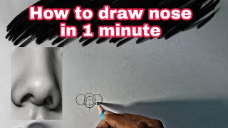 How To Draw NOSE in 1 minutes || DSP { Daily Sketch Practice } Episode 06 ||