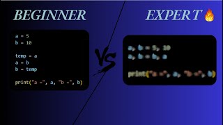 Swapping Two Variables: Beginner vs. Experienced Python Coders