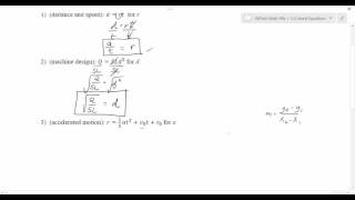 5.4.1 - Solving Formulas for a Different Variable