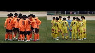 新田vs済美　延長　愛媛県高等学校サッカー新人大会　準決勝　令和５年２月５日　北条陸上競技場　愛媛県サッカー協会第２種広報撮影