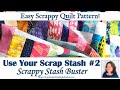 Use Your Stash_Scrap Buster_Scrap Quilt_Scrappy Rails_Scrappy Strip Quilts from Scraps_Fat Quarters