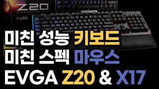 미친 스펙의 게이밍 기어, EVGA Z20 \u0026 X17 게이밍 키보드 마우스 추천, 리뷰, 타건, 후기