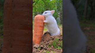 ارنب ياكل الجزر صغير الأرنب | cute rabbit. 8k