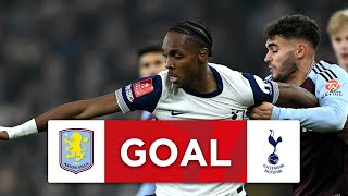 GOAL | Mathys Tel | Aston Villa 2-1 Tottenham Hotspur | Fourth Round | Emirates FA Cup 2024-25