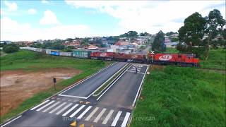 DRONE - Trem cruzando Irati/PR - 31/12/17