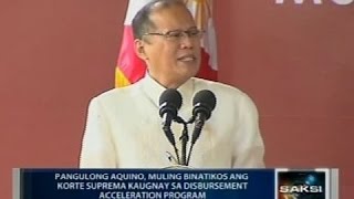 Saksi: PNoy, muling binatikos ang Korte Suprema kaugnay sa DAP