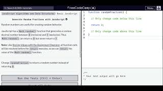 Lesson 105 | Basic JavaScript | Generate Random Fractions with JavaScript