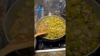 How to get the slime out of okra ! #cooking #food #okra