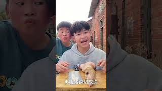 今天的午餐就是这个大猪蹄啦 #农村生活 #吃货