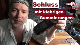 Klebrigen Gummi reinigen! Gummigriff klebt was tun? Säubern mit einfachem Trick! Klebrige Gummierung