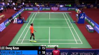 R16 - MS - Jan O JORGENSEN vs LEE Dong Keun - 2014 India Badminton Open